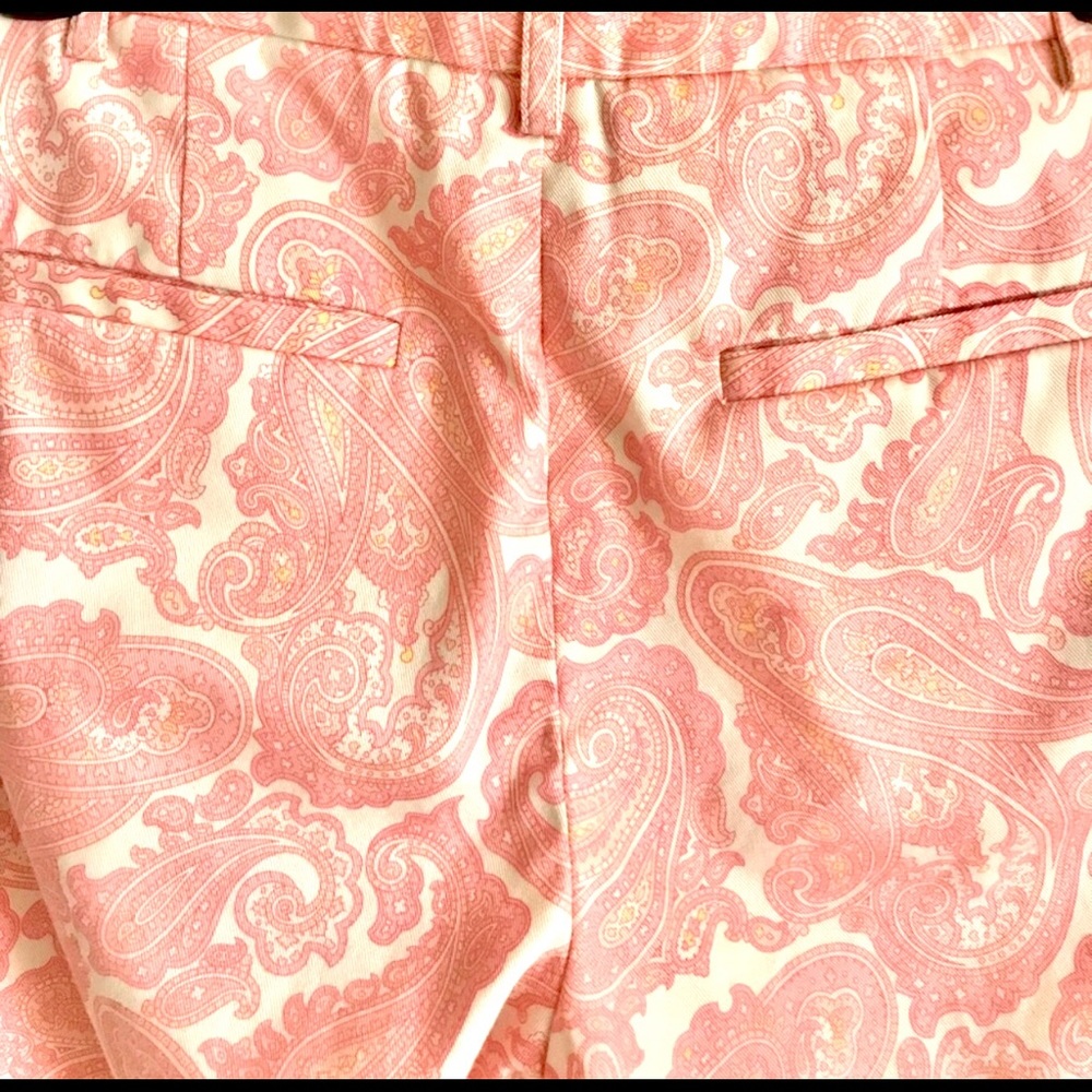 J CREW-FAVORITE FIT PAISLEY PRIBT CAPRIS